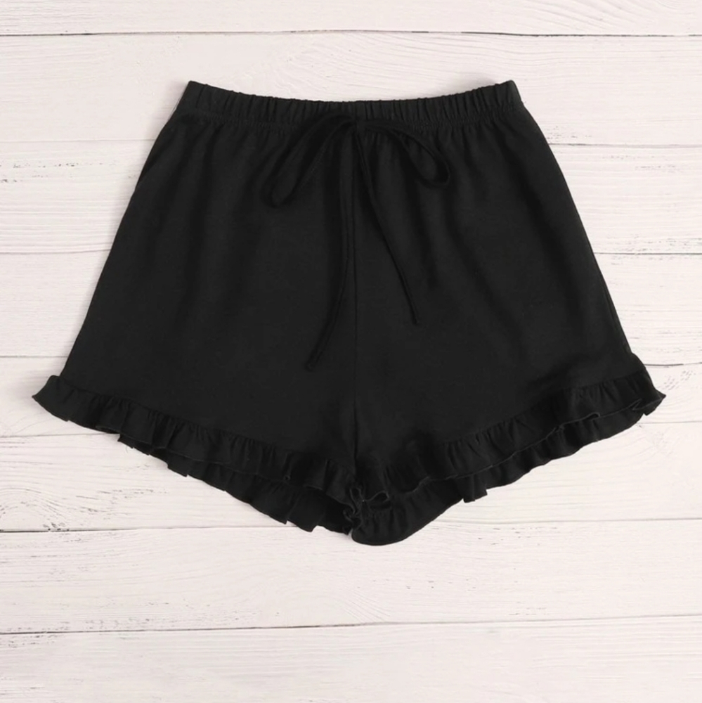 Black casual shorts